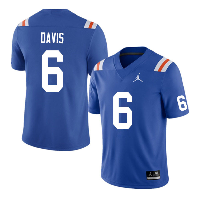 Men #6 Shawn Davis Florida Gators College Football Jerseys Sale-Throwback - Click Image to Close